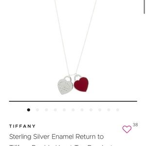 Double heart Tag necklace tiffany and Co